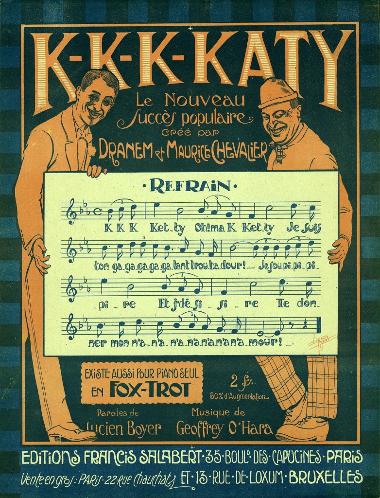 Music: Geoffrey O'Hara Lyrics: Lucien Boyer, Illustrated by Clérice frères
