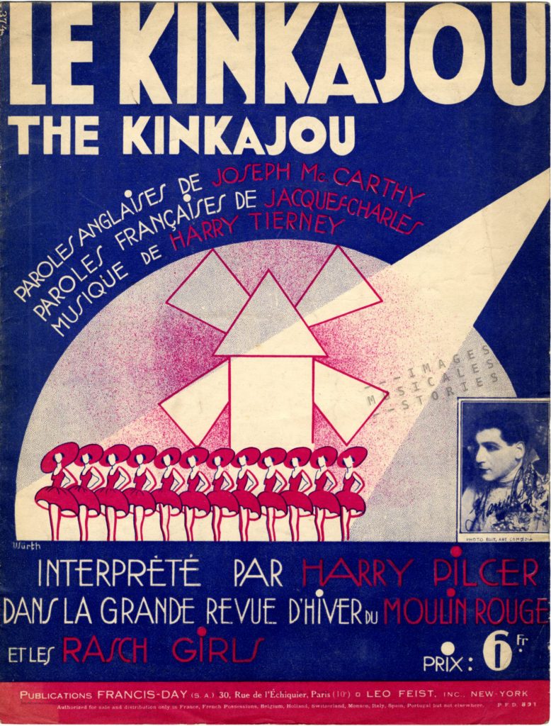 'Le Kinkajou' sheet music cover illustrated by Würth 