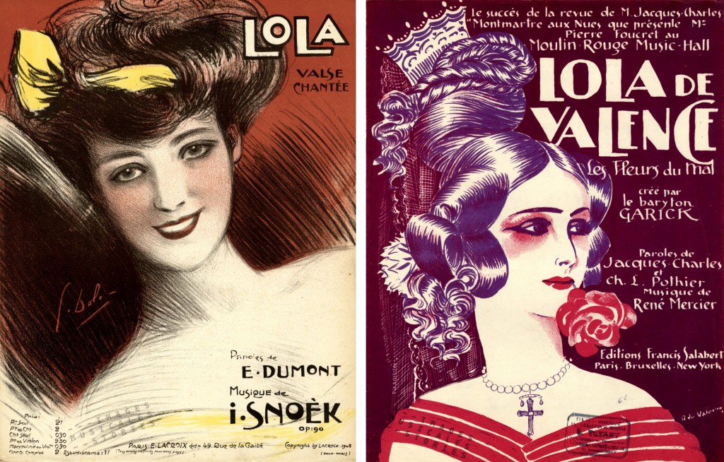 Lola (first name) sheet music covers on images musicales.be website