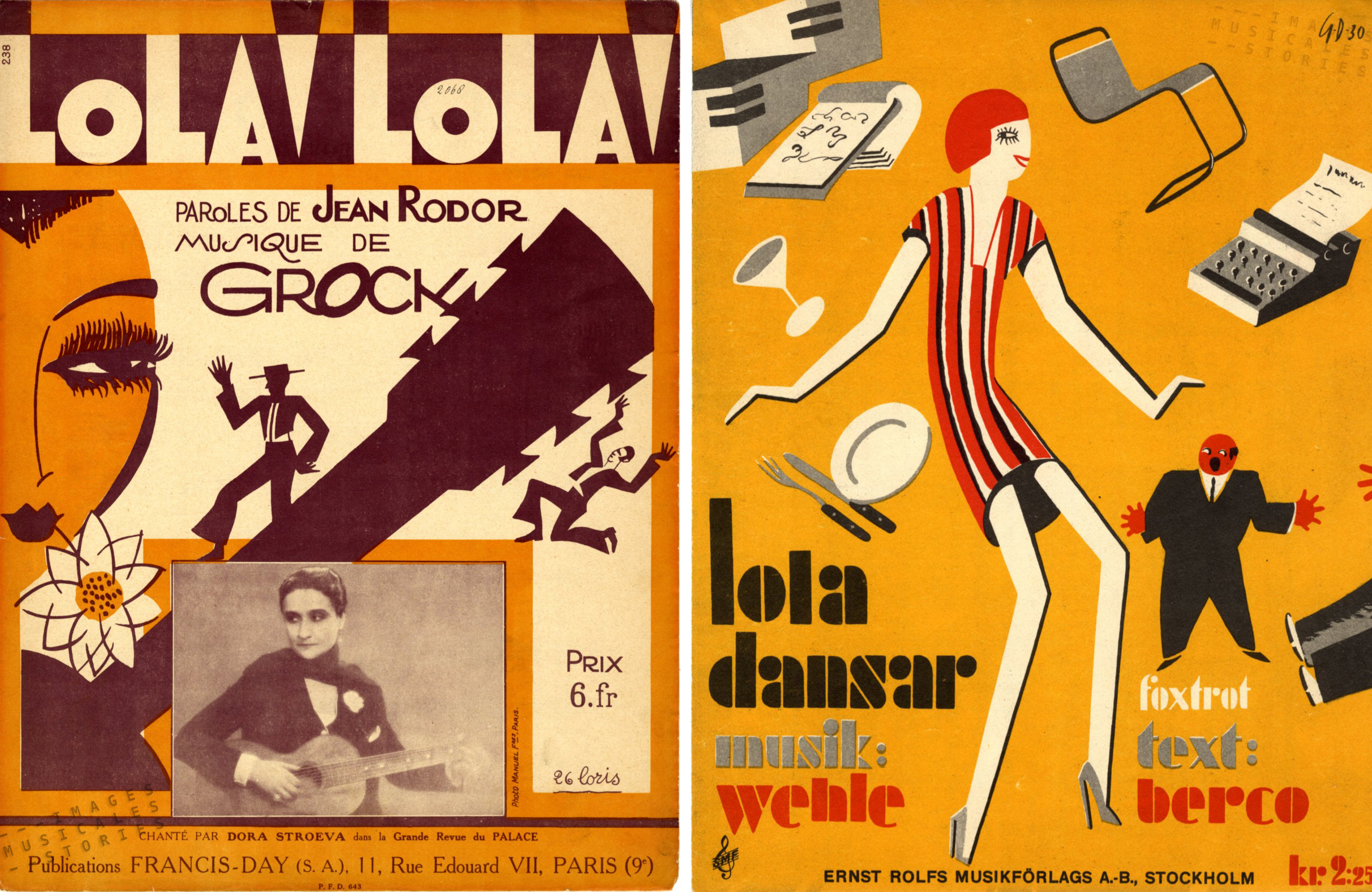 Lola (first name) sheet music covers on images musicales.be website