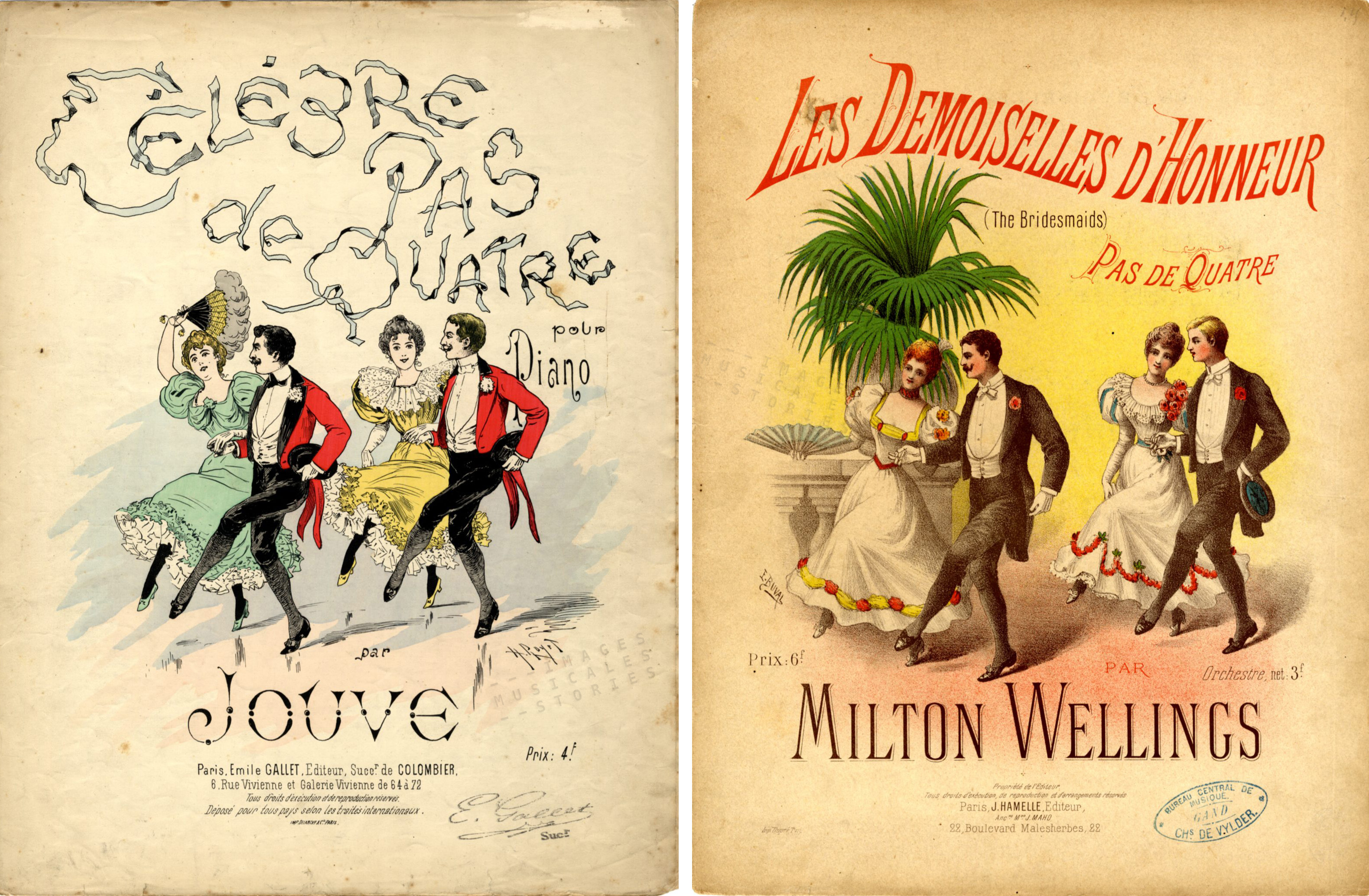 'Pas de Quatre' sheet music covers from www.imagesmusicales.be