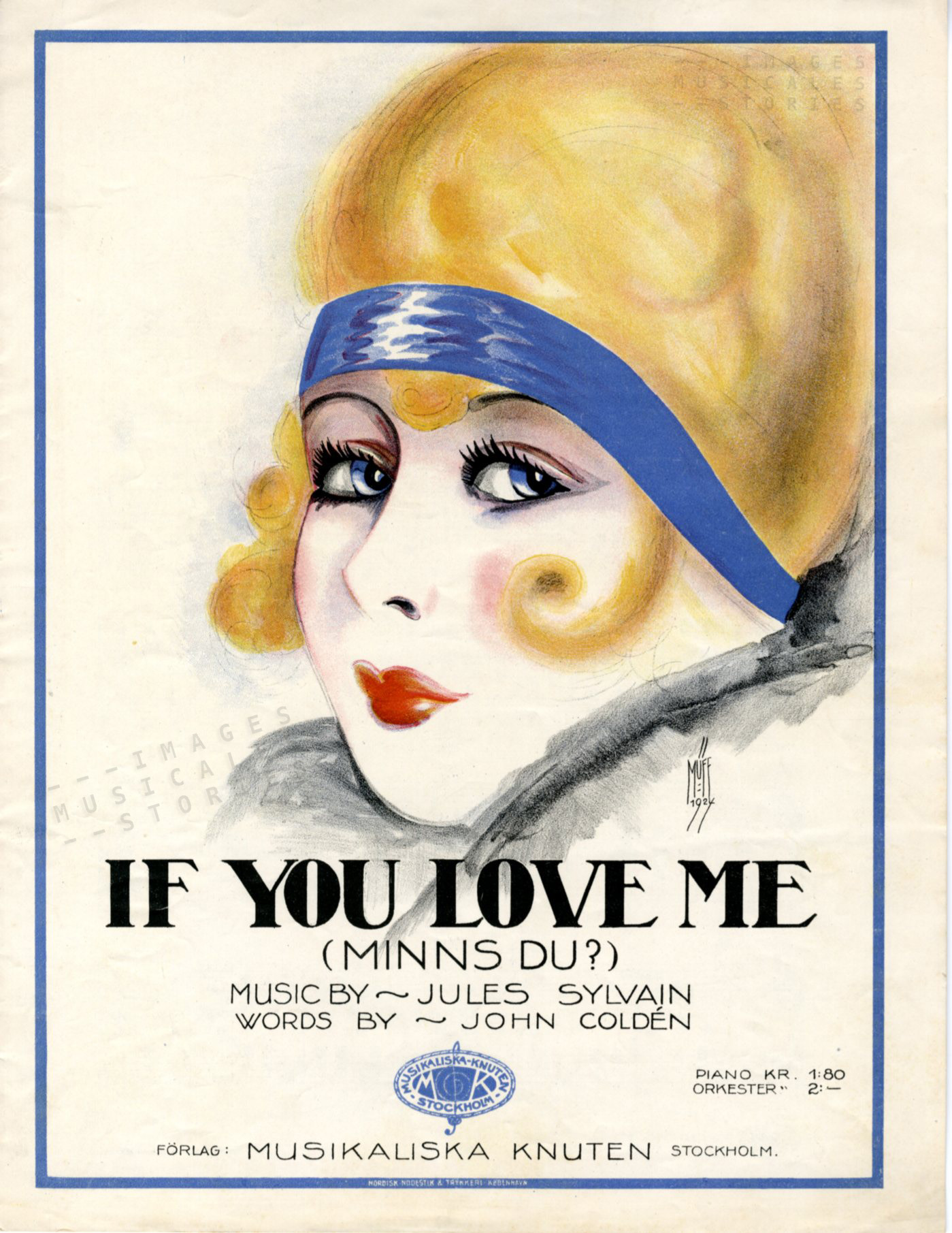 'If you love me', music by Jules Sylvain (1924)