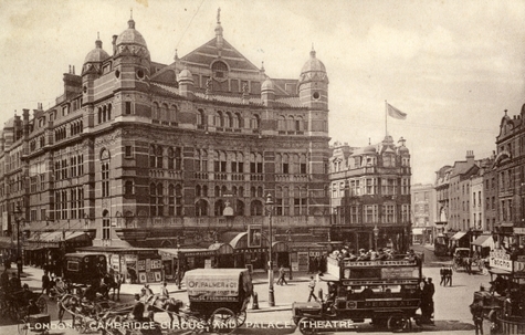 View of the Palace Theatre across Cambridge Circus, London, 1910