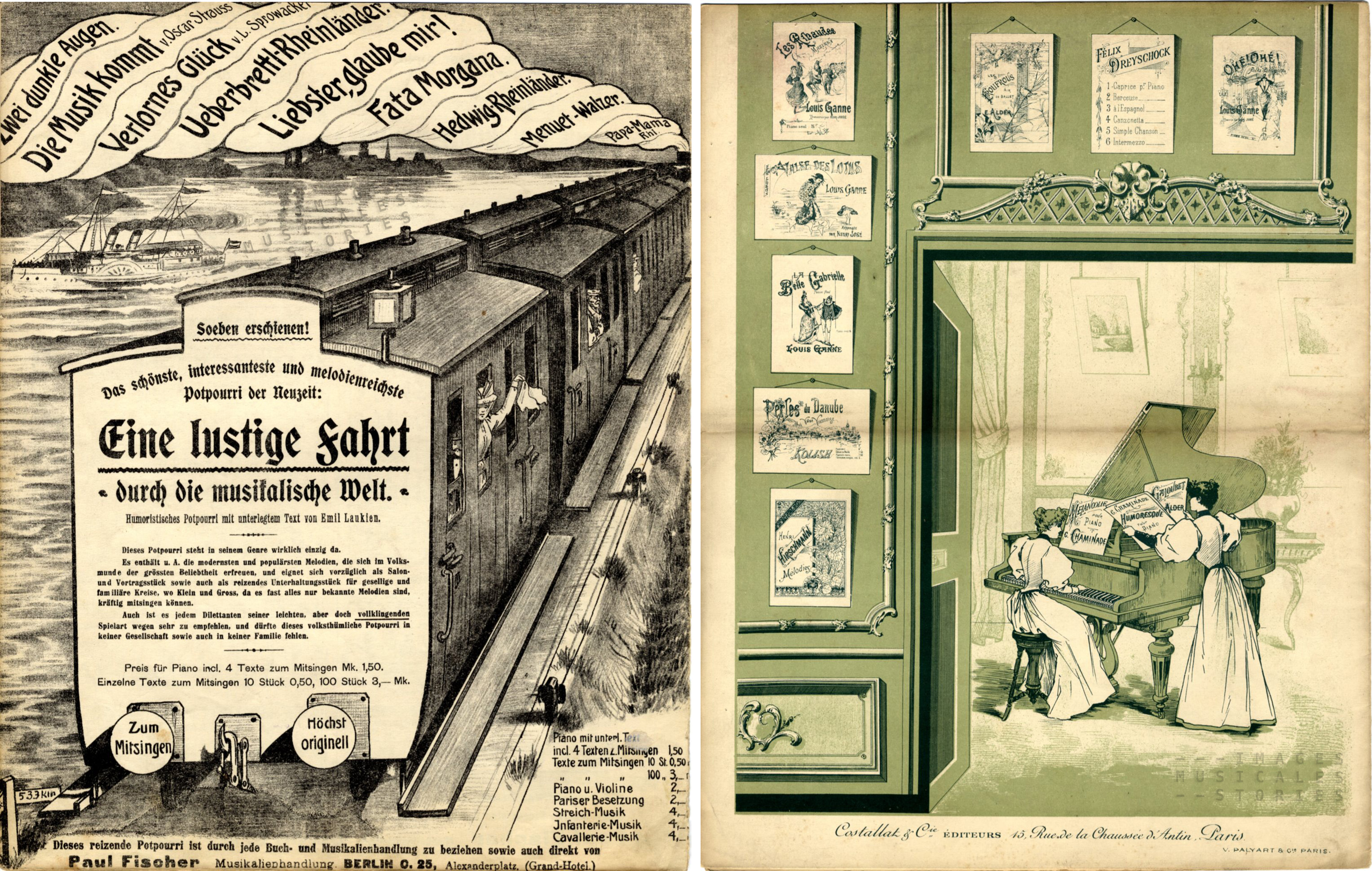 Left: the German illustrator worked out a very narrative view of the catalog.