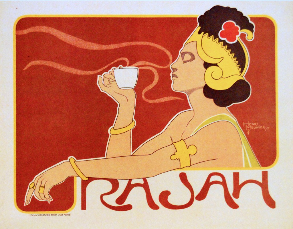 Publicity poster for Rajah coffee (Henri Meunier, 1897).