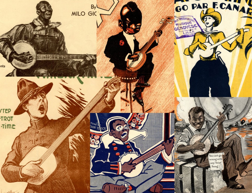 Banjo elements from our Illustrated Sheet Music collection