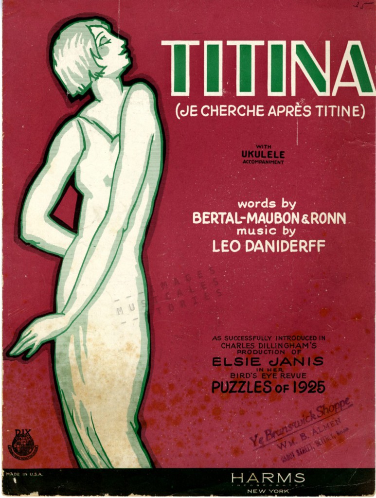 Titina sheet music cover by Harms Inc. 1924.