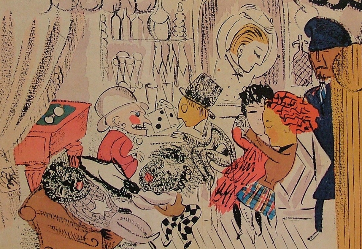 Illustration for Le Boeuf sur le toit by Raoul Dufy.