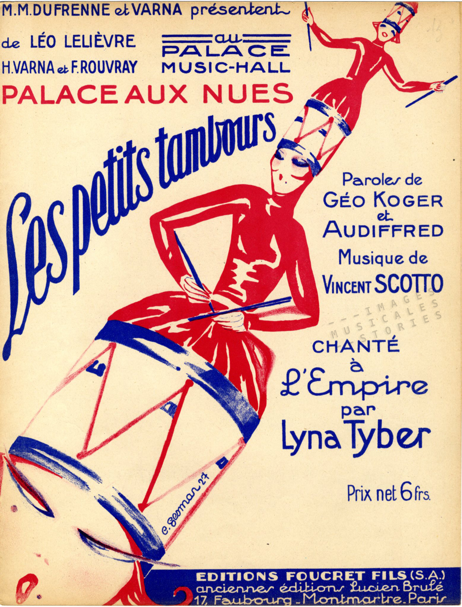 Sheet Music Cover, poster by Gesmar (partition musicale illustrée), 1927