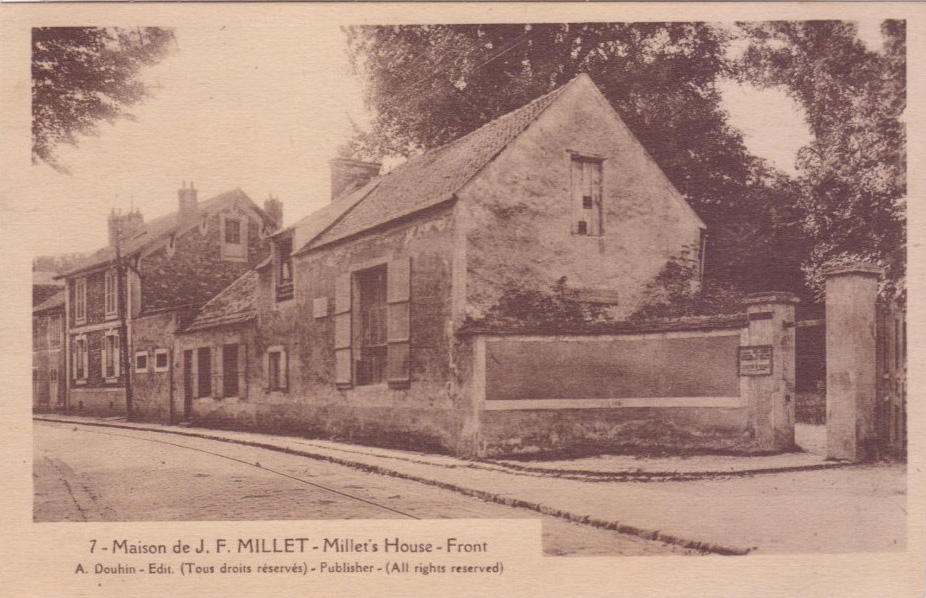 Post card of the Millet house, as published by Douhin (ca 1930). (source: Pichonnais)