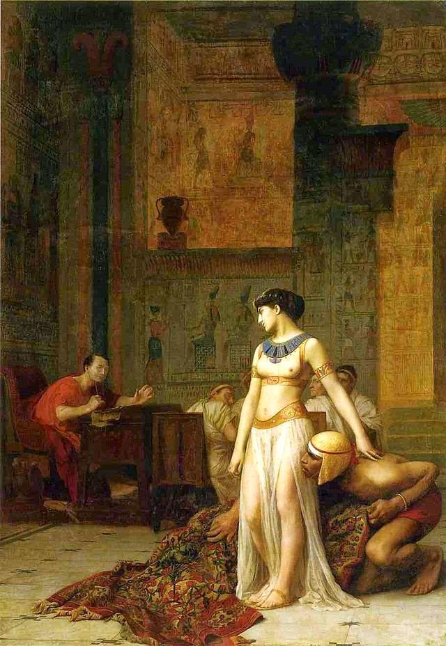 'Cleopatra before Caesar' by Jean-Léon Gérôme, 1866.