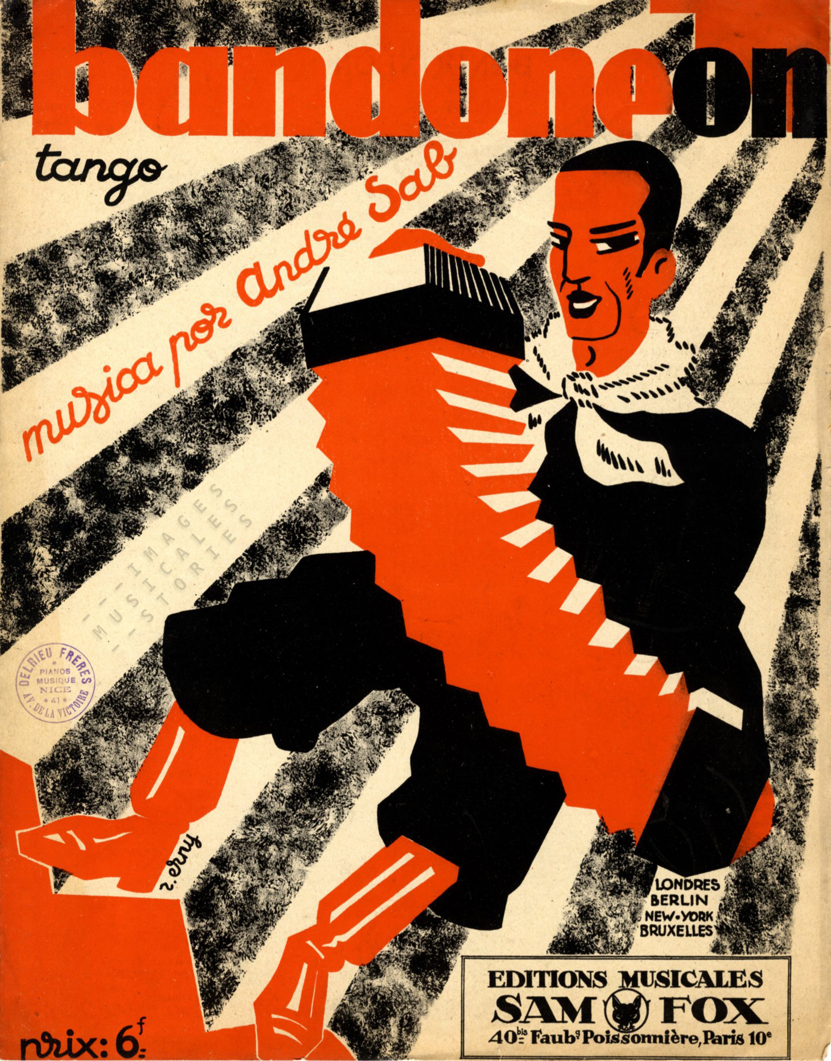'Bandoneon' (partition illustrée par Raymond Erny, 1927)