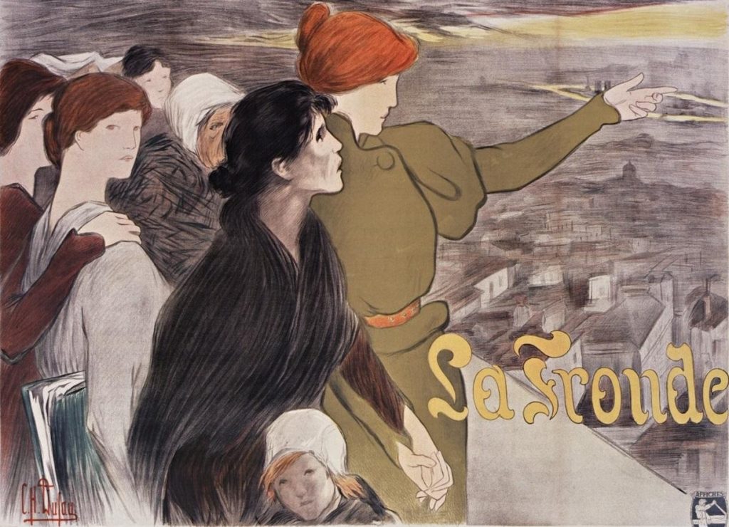 Affiche pour La Fronde ; Clémentine Hélène-Dufau ; 1898 - source Gallica BnF