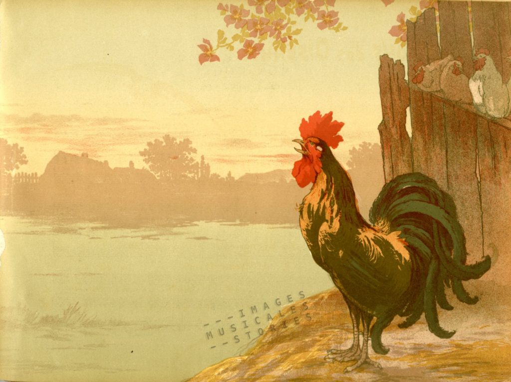 'Mon Coq - Chanson rustique' illustrated by Georges Fraipont