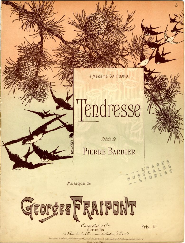 Tendresse sheet music by Georges Fraipont