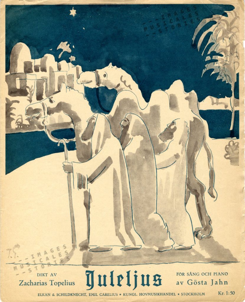 Illustration of a 1926 sheet music cover attributed to Isaac Grünewald.