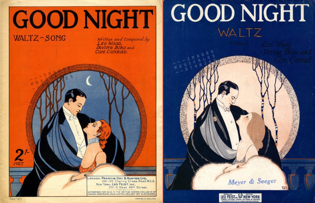 Sheet music cover for 'Good Night'
