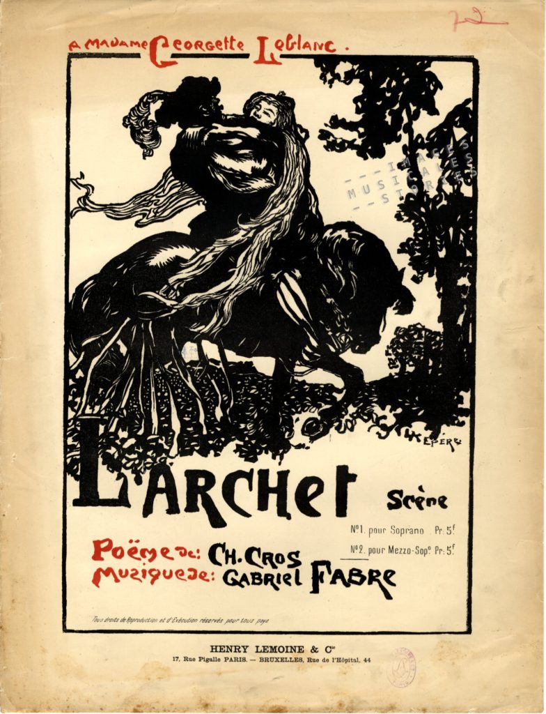 Cover of sheet music 'L'Archet'